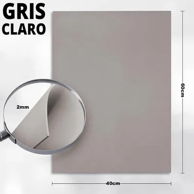 Zdjęcie produktu dla Płyty z pianki EVA - materiał do rękodzieła - 40 x 60 cm - 2 mm - elastyczne - opakowanie 48 sztuk - jasnoszary