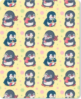 Produktbild von MuchoWow® Mauspad Mousepad Erdbeere - Gestaltung - Pinguin 30x40 cm - Mousepads - Maus Mat - Pad - Mausunterlage - Mausmatten