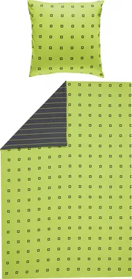 Produktbild von Erwin Müller Wendebettwäsche grün-anthrazit 1x 155x220 cm + 1x 80x80 cm