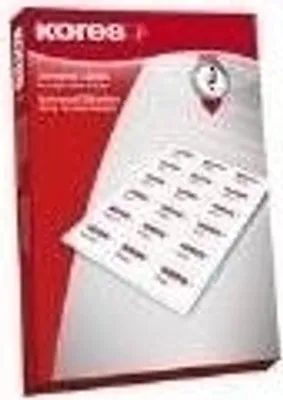 Image de Kores Universal-Etiketten, 70 x 42,3 mm, blau, 100 Blatt ohne Rand - 1 Stück (L7042B)
