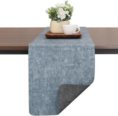 Produktbild von Hitzebeständiger Tischläufer, grau oder hellblau, 30x183cm, waschbar