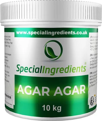 Zdjęcie produktu dla Special Ingredients Agar Agar Powder 10 kg - Wegańska alternatywa dla żelatyny, naturalny środek żelujący, spożywczy