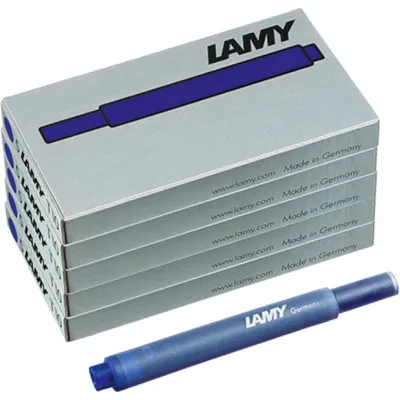Produktbild von LAMY 5er Set - 25x Tintenpatronen T10 825 BLAU löschbar