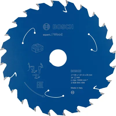 Produktbild von Kreissägeblatt für Akkusägen Expert for Wood, 136 x 1,5/1 x 20, 24 Zähne