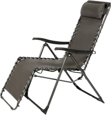 Zdjęcie produktu dla Leżak ogrodowy Relax Hesperide antracytowy nowoczesny składany regulowany na taras i balkon