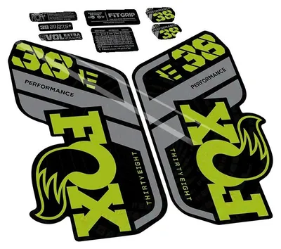 Image de Autocollant, vinyle de haute qualité, compatible avec les fourches de vélo, vert citron 2