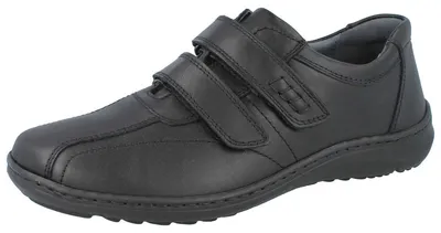 Produktbild von WALDLÄUFER H-Herwig Herren Kletthalbschuhe schwarz Glattleder - Größe: UK 10
