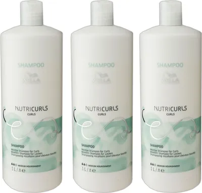 Produktbild von Wella Nutricurls Micellar Curls 3 x 1000 ml Shampoo für lockiges Haar Set