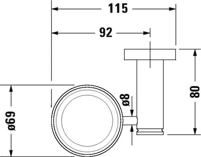 Produktbild von Duravit Duravit Glashalter D-CODE m Glas L chr