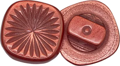Produktbild von Quadratischer Knopf Rosa 10x10 mm aus Kunststoff, leicht & langlebig