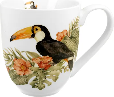 Zdjęcie produktu dla Kubek, filiżanka, kubek do kawy, świat ptaków, w pudełku, na prezent - Toucan XXL 1000 ml