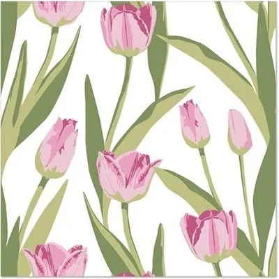 Produktbild von Papstar Servietten, 3-lagig 1/4-Falz 33 x 33 cm "Tulpan", 15 x 20 Stück