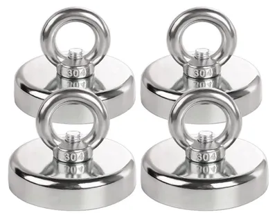 Produktbild von Neodym Magnete 32mm 4er-Set Starker Halt Magnetfischen Industrie