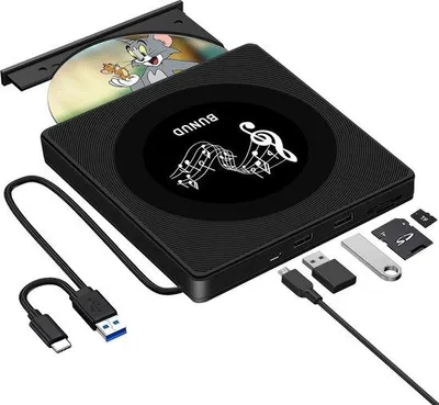 Zdjęcie produktu dla Napęd DVD USB do laptopa – nagrywarka CD – urządzenie typu Plug & Play
