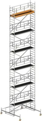 Produktbild von Layher Uni Standard P2 SAFETY PLUS mit Doppelgeländer, 1421111 max. Plattformhöhe, 11.38 m