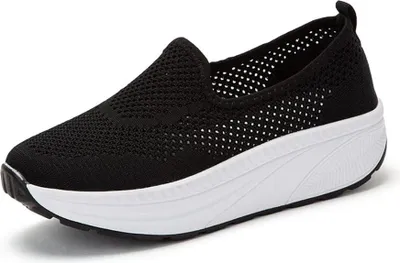 Produktbild von Hsyooes Damen Slip-On Trekking Fitnessstudio Schwarz 41