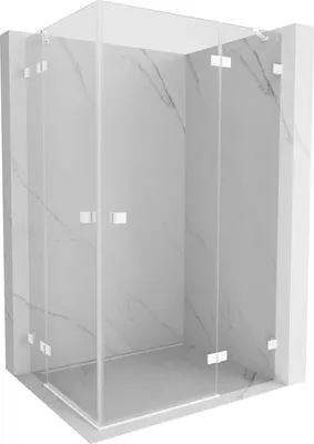 Produktbild von Mexen Lunar Duo-Duschkabine mit rechter Schwenktür 115 x 75 , transparent, weiß - 834-115P-075L-20-00
