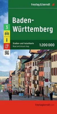 Obrázok produktu pre Bádensko-Württembersko, cestná a rekreačná mapa 1:200 000, freytag & berndt