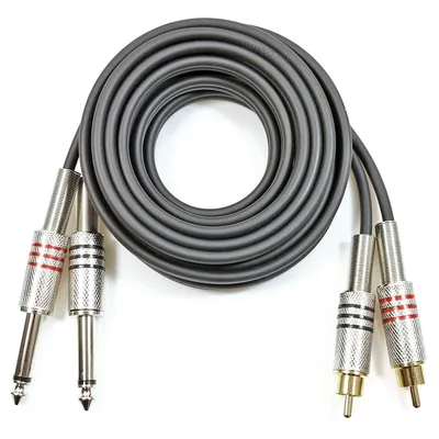 Immagine prodotto di cavo gemello da 3 m da 2x RCA maschio a 2x jack da 6,3 mm mono