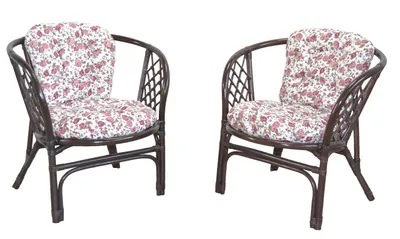Produktbild von 2er-Set Rattansessel mit Kissen Sonja