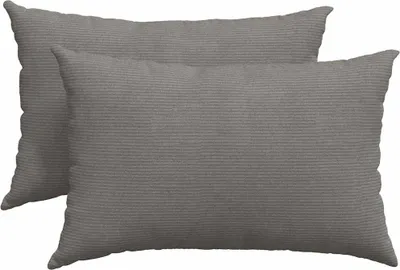 Image de vidaXL Coussins de canapé 2 pièces gris clair 60 x 40 cm Tissu velours côtelé