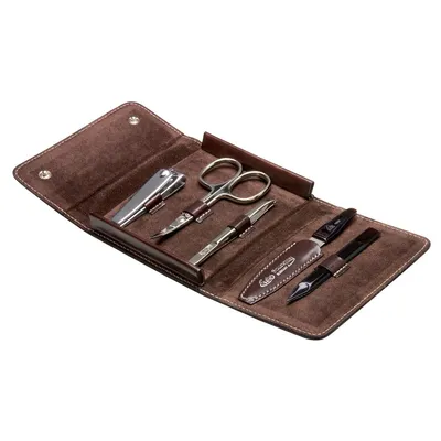 Image de ERBE SOLINGEN set de manucure en cuir 9445 "Houston" brun