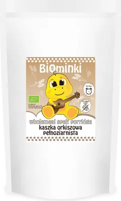KASZKA MANNA ORKISZOWA PEŁNOZIARNISTA BEZ DODATKU CUKRÓW BIO 500 g - BIOMINKI
