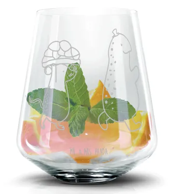 Produktbild von Mr. & Mrs. Panda Cocktailglas Schildkröte Maus - Transparent - Geschenk, Freunde, Highball Glas, Tumbler, Longdrinkglas, Gin, Whiskey