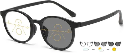 Produktbild von Lesebrille multifokal, selbsttönend, für Damen und Herren, Blaulichtfilter, für Lesevergnügen