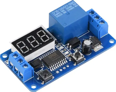 Zdjęcie produktu dla Wyświetlacz LED Cyfrowy przekaźnik czasowy PLC Moduł przełącznika sterowania automatyką (12 V)