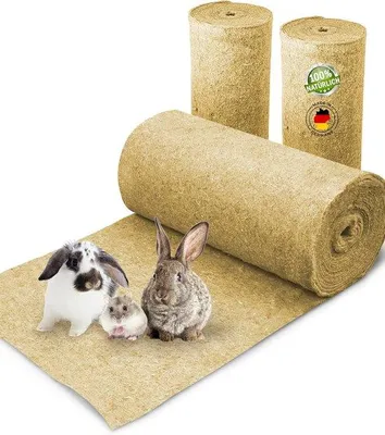 Produktbild von Famanu Hennepteppich Rolle - Knaagmatte für kleine Tiere - 100% natürlich - 5m x 60cm x 10mm