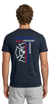 Produktbild von Spreadshirt Feuerwehr 112 Prozent Beruf Männer T-Shirt, 3XL, Navy