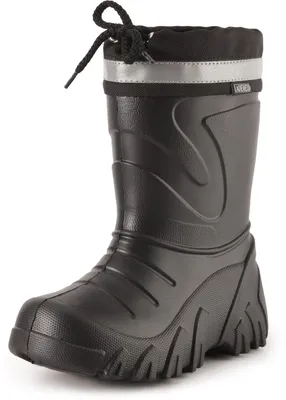Produktbild von Ladeheid Kinder Mädchen Jungen federleichte Eva Winter Thermo Gummistiefel gefüttert LA-835 (Schwarz/Blendung, 30/31 EU)