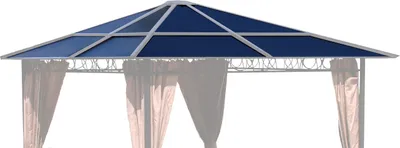 Produktbild von Ersatzdach für Hardtop Pavillon 3x3m Doppelstegplatten Polycarbonat Braun
