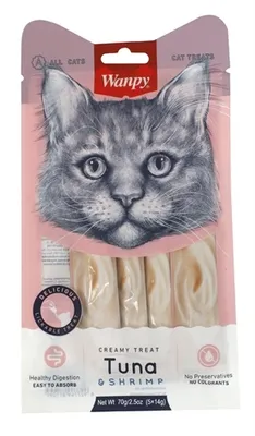 Produktbild von Wanpy Cremige Leckerbissen Thunfisch / Garnele