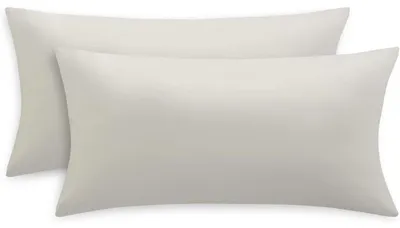 Produktbild von Kissenbezug 40x80 cm Beige 2er Set Mikrofaser mit Reißverschluss