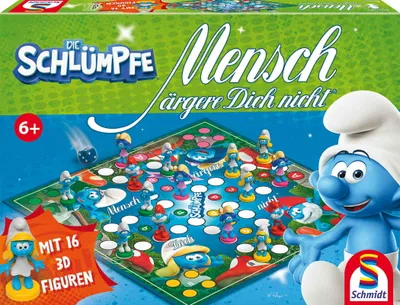 Produktbild von Schmidt Spiele Familienspiel Mensch ärgere Dich nicht Die Schlümpfe 49455