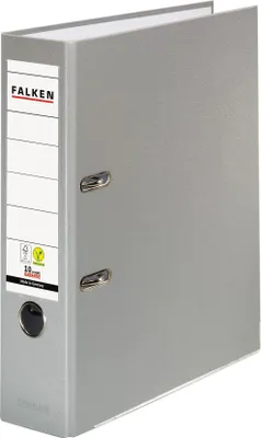 Produktbild von Falken 20x PP-Color-Ordner A4, Rücken 80mm, mit Einsteckschild, Grau, 09984022F