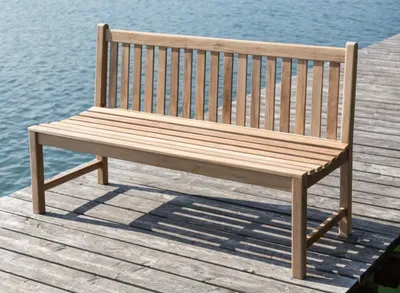Stabile Bank Gartenbank Picadelly 120 cm in Premium Teak ohne Armlehne