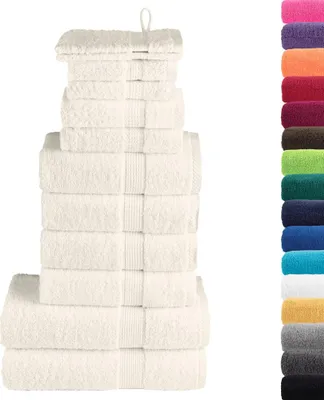 Image de vidaXL Set de 12 serviettes premium SOLUND crème 600 g/m