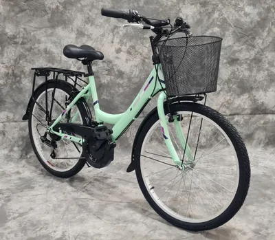 Produktbild von 26 Zoll Damencityrad SAFIRO von UMIT, 21-Gang Shimano Kettenschaltung, Gepäckträger, Licht und Korb NEU 2608-MINT