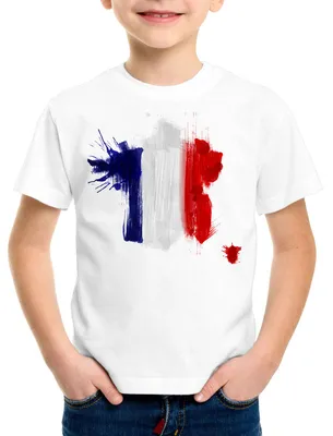 Produktbild von BaumwolleCloud Flagge Frankreich Kinder T-Shirt Fußball Sport France WM EM Fahne