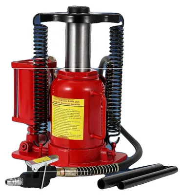 Obrázok produktu pre Pneumatický hydraulický zdvihák na fľaše, nosnosť 12 t/20 t, nastaviteľný zdvih, 8003 210–410 mm – 20 t