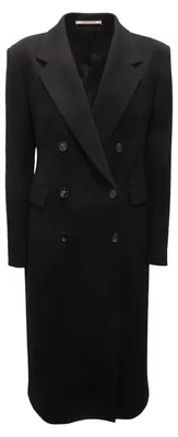 Imagen del producto de Abrigo de doble botonadura para mujer, marca Tagliatore Woman, confeccionado en lana y cachemira