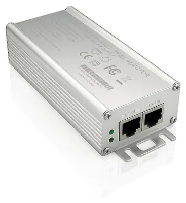 Produktbild von Elfcam -150W PoE Injektor 2,5Gb/1,25Gb für Starlink Gen 3, Aluminiumlegierung für Hervorragende Wärmeableitung，Eingang 100-240V AC und Ausgang 48V-56V
