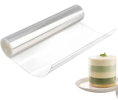 Tortenfolie 20 cm x 10 m, Acetatfolie, transparent, 1 Rolle