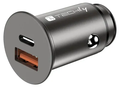 Produktbild von Techly Autoladegerät 5V 2p USB A USBC 38W