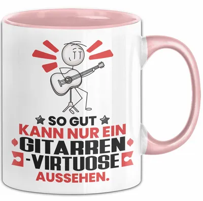 Produktbild von Gitarrenvirtuose Geschenk Tasse So Gut Kann Nur Ein Gitarrenvirtuose Aussehen Geschenkidee Kaffee-Becher (Rosa)