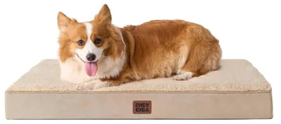 Image de Lit orthopédique pour chien, 89x58 cm, couleur kaki, lavable