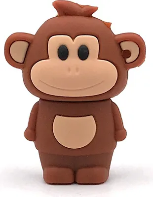 Produktbild von Onlineworld2013 Affe stehend Äffchen süß braun Tier Funny USB Stick 64 GB USB 3.0